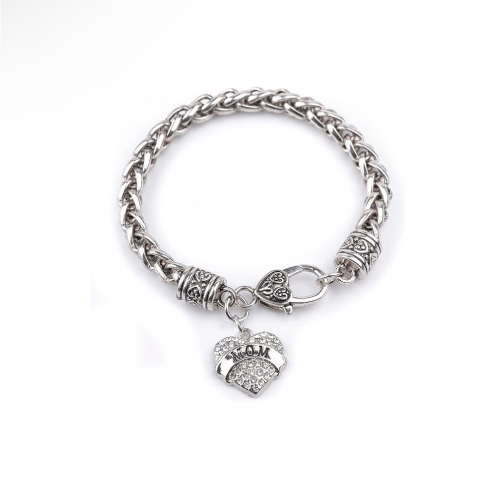 Mom Silver Metal Bracelet Gift Christmas Gift